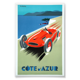 Impression Photo Côte d'Azur Riviera française Vintage Course Voyag
