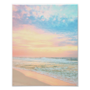 Impression Photo Coton Candy Sunrise Skies Beach Waves