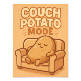 Impression Photo Couch Potato Mode Funny Lazy Design
