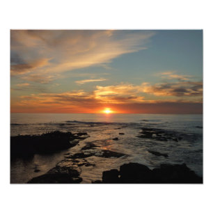 Impression Photo Coucher de soleil à San Diego II - Paysage marin c