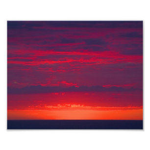 Impression Photo Coucher de soleil Abstrait violet et orange