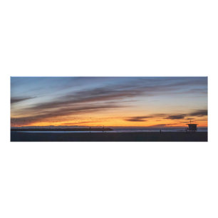 Impression Photo Coucher de soleil de l'heure d'or - Venice Beach,