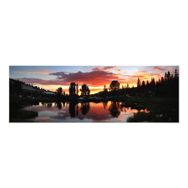 Impression Photo Coucher de soleil du lac Reymann - Yosemite (Devant)