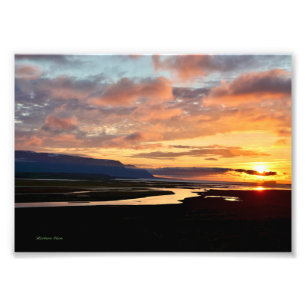 Impression Photo Coucher de soleil islandais