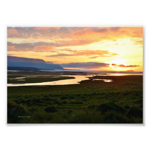 Impression Photo Coucher de soleil islandais
