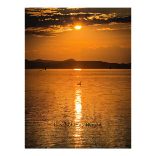 Impression Photo Coucher de soleil, Lac Balaton, Hongrie