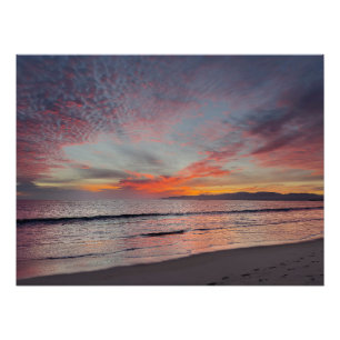 Impression Photo Coucher de soleil magnifique - Marina Del Rey, CA