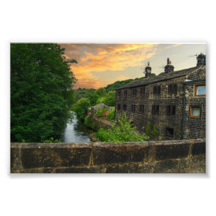 Impression Photo Coucher de soleil sur le pont de Hawksclough, Myth