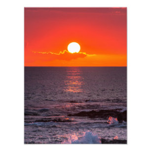 Impression Photo Coucher du soleil tropical personnalisé d'océan 