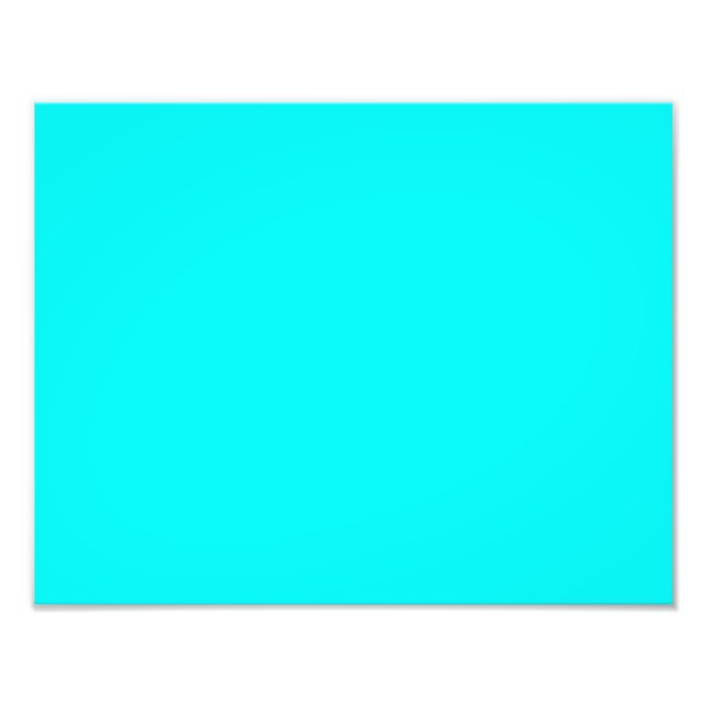 Impression Photo couleur aqua cyan (Devant)