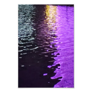 Impression Photo Couleurs Empruntées   Eau Nocturne Abstraite 