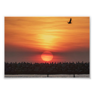 Impression Photo Couleurs Magnifiques de Coucher de Soleil - Marina