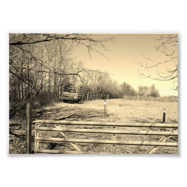 Impression Photo Country Life 7x5 Black and White Photoprin (Devant)