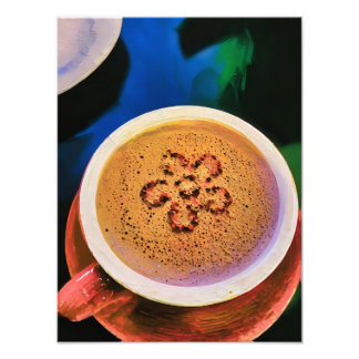Impression Photo Coupe Artistique Cappuccino Avec Design De Mousse 