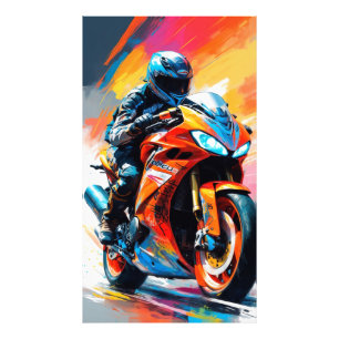 Impression Photo Course de moto haute vitesse