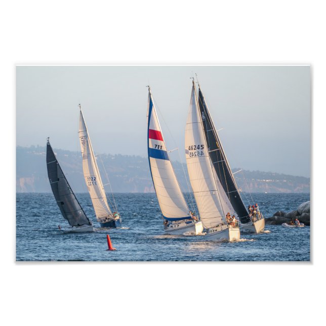 Impression Photo Course de yacht - Marina Del Rey, CA (Devant)