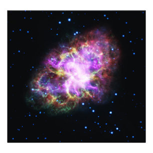 Impression Photo Crabe Nebula Supernova Remnant Hubble Composite
