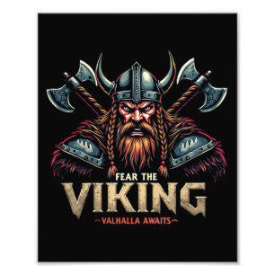 Impression Photo Crains Le Guerrier Nordique Viking Valhalla Attend