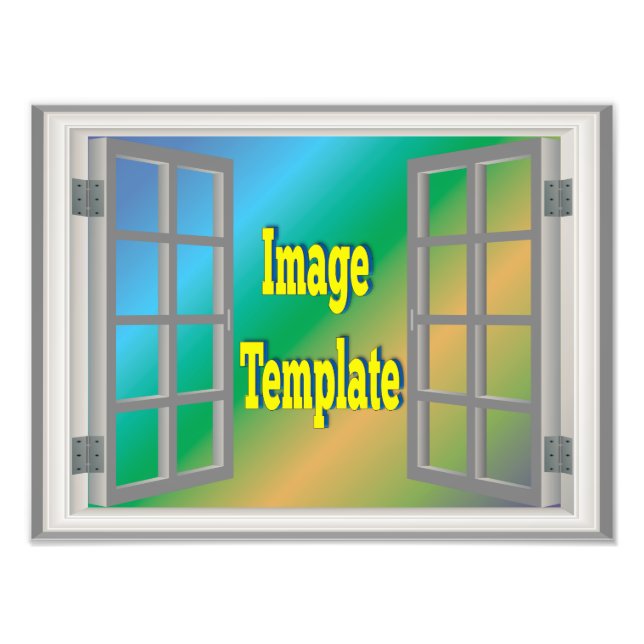 Impression Photo Créer votre propre fenêtre 🌿 faux (Devant)