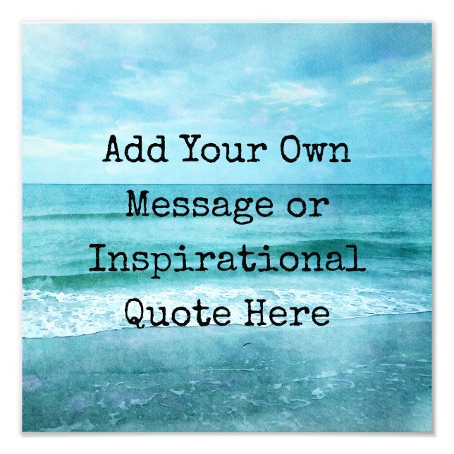 Impression Photo Créez Votre Propre Citation Inspirante Motivationn (Devant)
