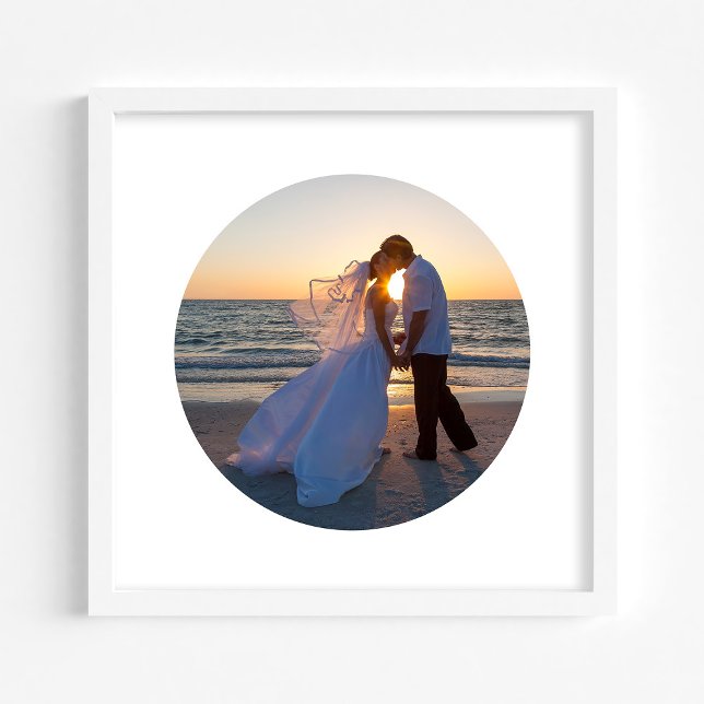 Impression Photo Créez votre propre Mariage de forme circulaire 12  (Circle Shape Wedding 12"x12" Photo Print)