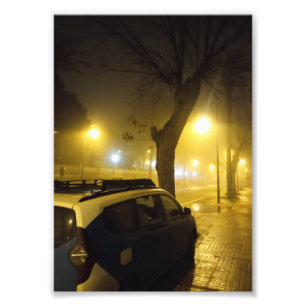 Impression Photo Crépuscule calme enveloppé de brouillard 