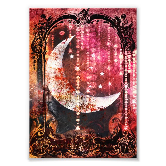 Impression Photo Cristaux de lune mystique Scarlet et Sepia (Devant)