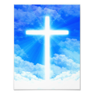 Impression Photo Cross of Light Jesus Christ Customizable Christian