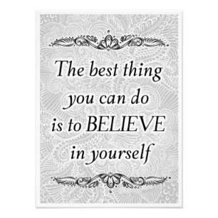 Impression Photo Croyez en vous - Citation motivationnelle élégante