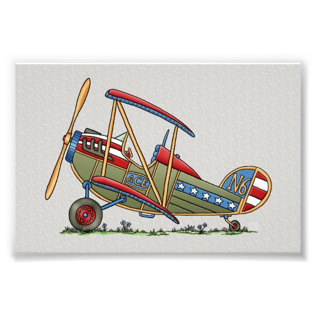 Impression Photo Cute Biplane (Devant)