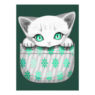 Impression Photo Cute de chat et pointe joueuse à partir d'une poch