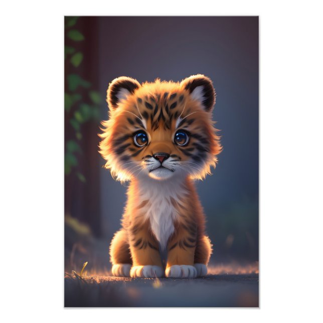 Impression Photo Cute Lion cub art (Devant)