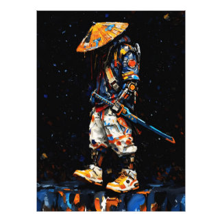 Impression Photo Cyber Ninja Palette Knife Neon Orange Impasto