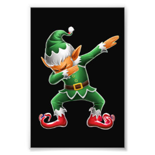 Impression Photo Dabbing Elf Costume de Noël Escouade Noël Noël Noë