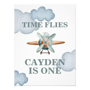 Impression photo d'anniversaire d'avion Time Flies