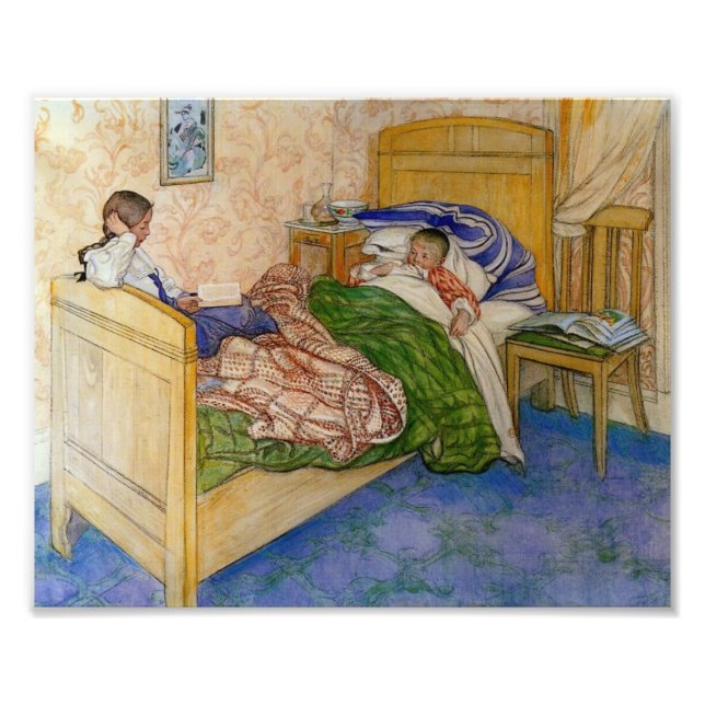 Impression Photo Dans le lit de maman 1908 (Devant)