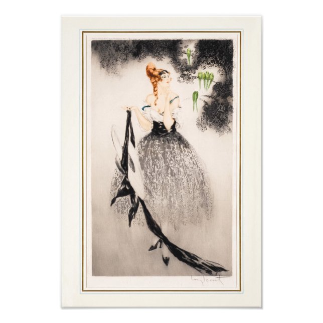 Impression Photo Dans le Nest, 1922 par Louis Icart (Devant)