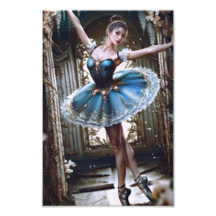 Impression Photo Danse de ballet dans un Tutu bleu