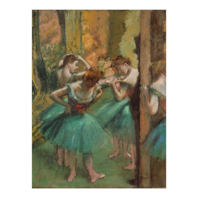 Impression Photo Danseuses, Pink and Green Edgar Degas (Devant)
