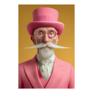 Impression Photo Dapper Gentleman en rose