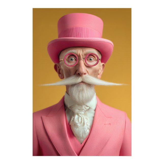 Impression Photo Dapper Gentleman en rose (Devant)