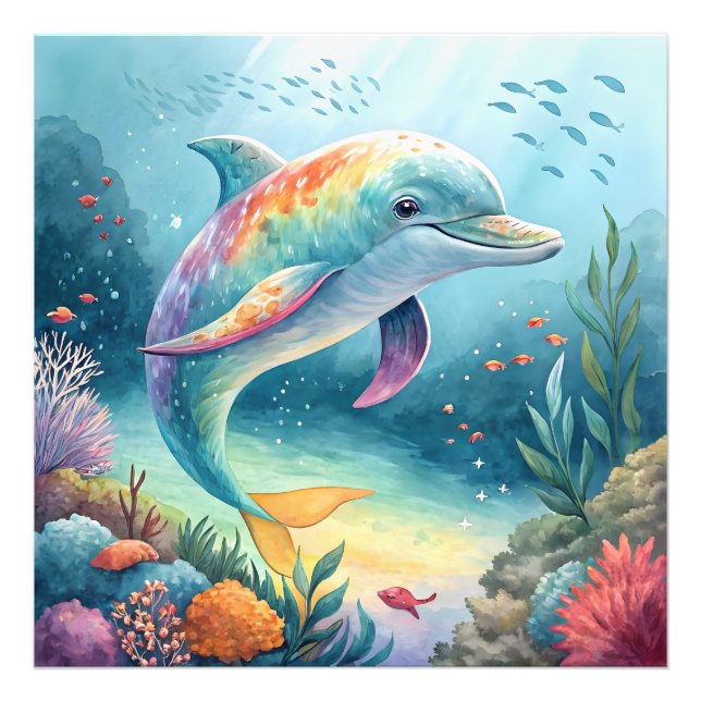 Impression Photo Dauphin sous-marin (Devant)