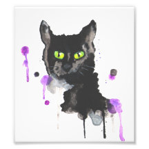 Impression photo de chat noir