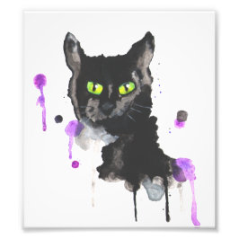 Impression photo de chat noir