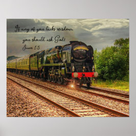 Impression photo de locomotive ancienne et sagesse