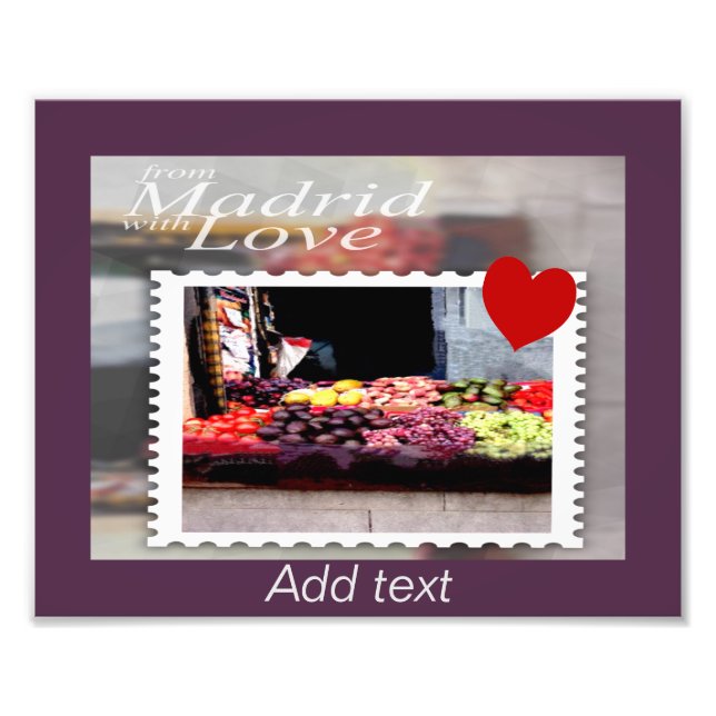 Impression Photo De Madrid avec amour (Devant)