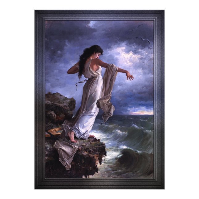 Impression Photo Décès de Sappho par Miguel Carbonell Selva (Devant)