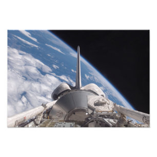 Impression Photo Découverte de navette spatiale backdropped par la