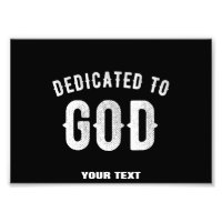 DÉDIÉ À DIEU PERSONNALISABLE COOL TEXTE BLANC