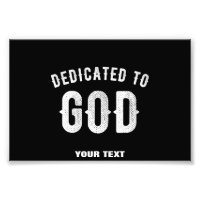 DÉDIÉ À DIEU PERSONNALISABLE COOL TEXTE BLANC